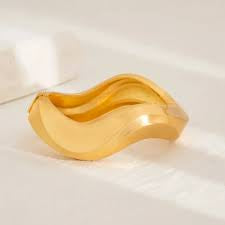 Chunky Gold Statement Bangle Bracelet