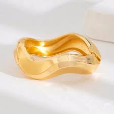 Chunky Gold Statement Bangle Bracelet